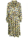 Plan C Twill Daisy Bouquet print dress - Yellow