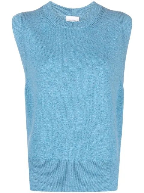 Barrie Iconic sleeveless cashmere jumper