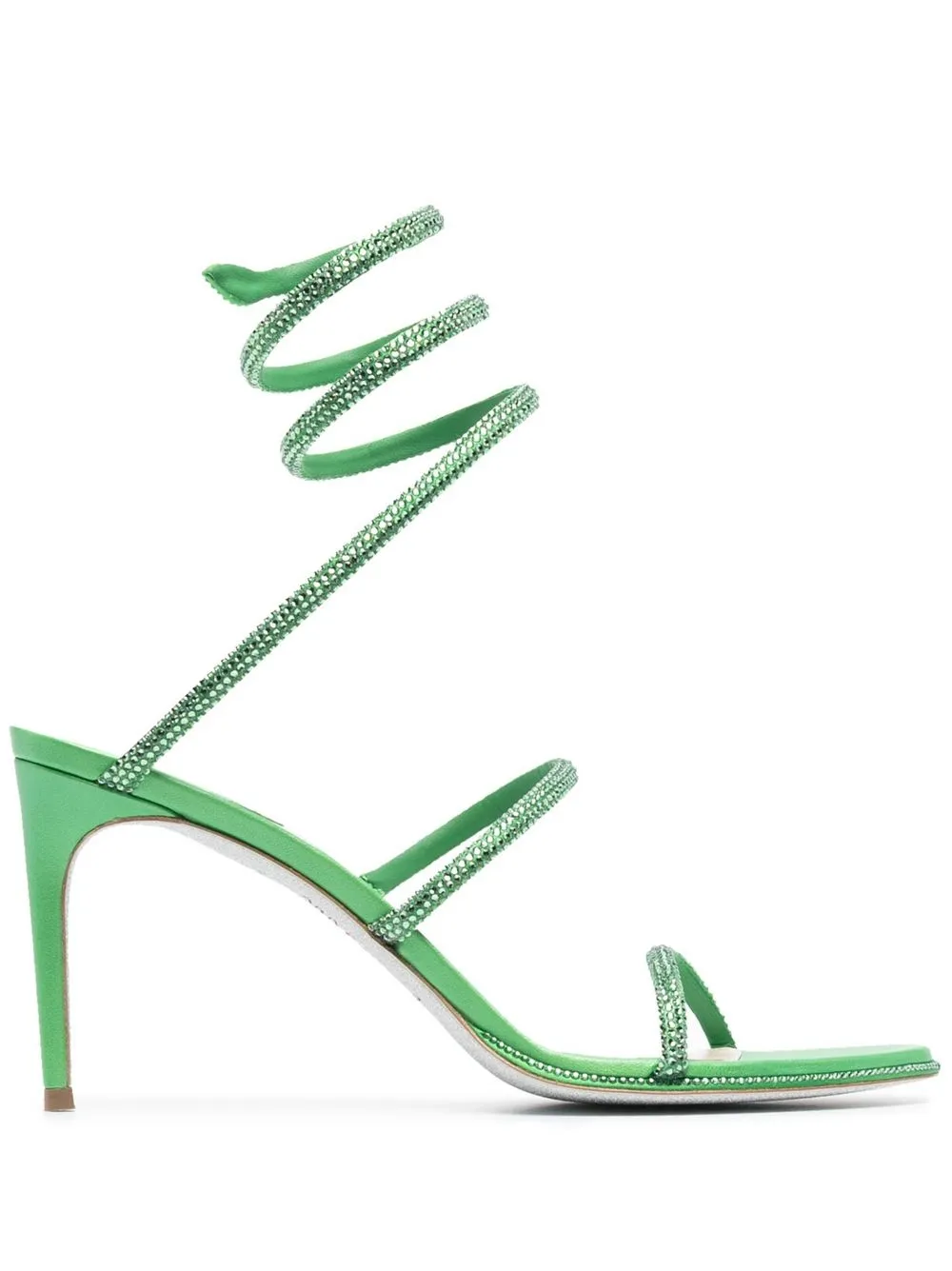 

René Caovilla crystal-embellished strap-detail sandals - Green