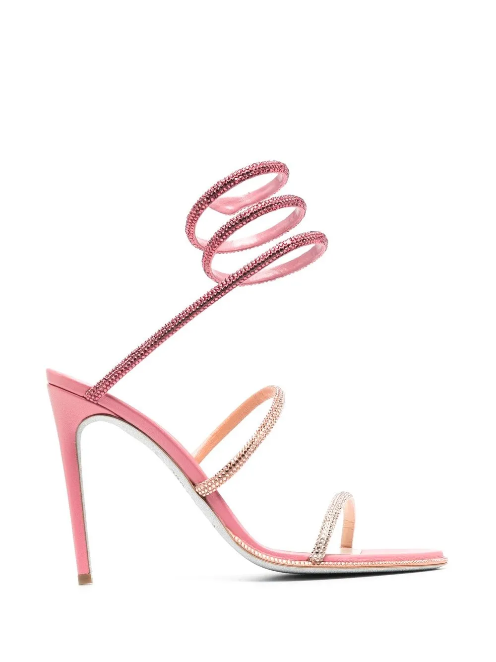 

René Caovilla sandalias con detalles de cristal - Rosado