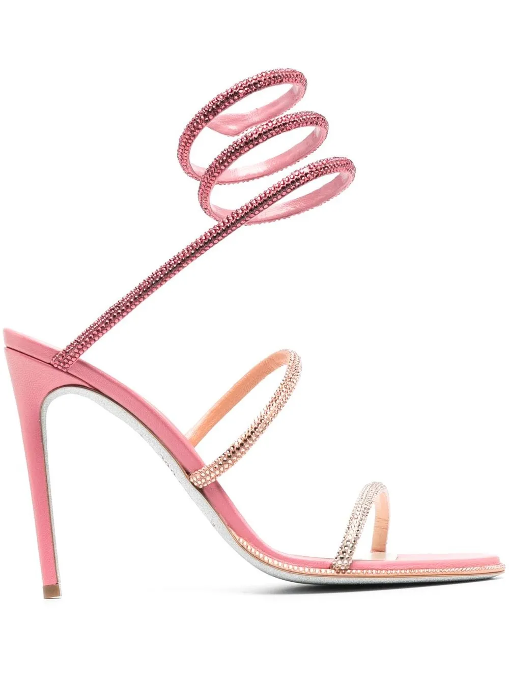 

René Caovilla crystal-embellished strap-detail sandals - Pink