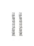 Suzanne Kalan 18kt white gold Linear Baby Tennis diamond earrings - Silver