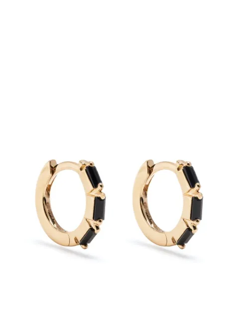 Suzanne Kalan 18kt yellow gold sapphire huggie earrings
