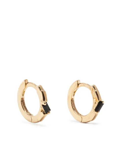 Suzanne Kalan 18kt yellow gold sapphire huggie earrings