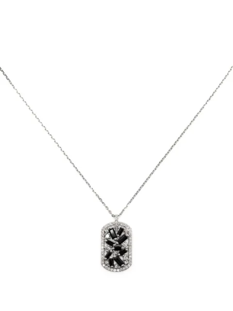 Suzanne Kalan 18kt white gold diamond and sapphire necklace