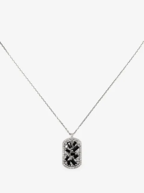 Suzanne Kalan 18kt white gold diamond and sapphire necklace