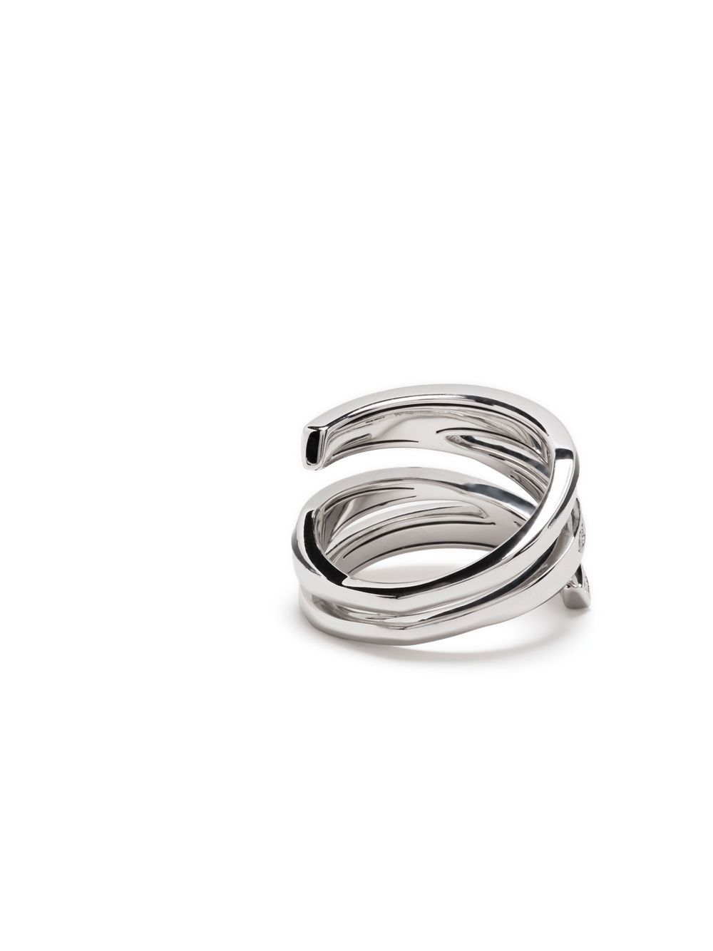 Shop Stephen Webster 18kt White Gold Vertigo Infinity Diamond Ring In Silver
