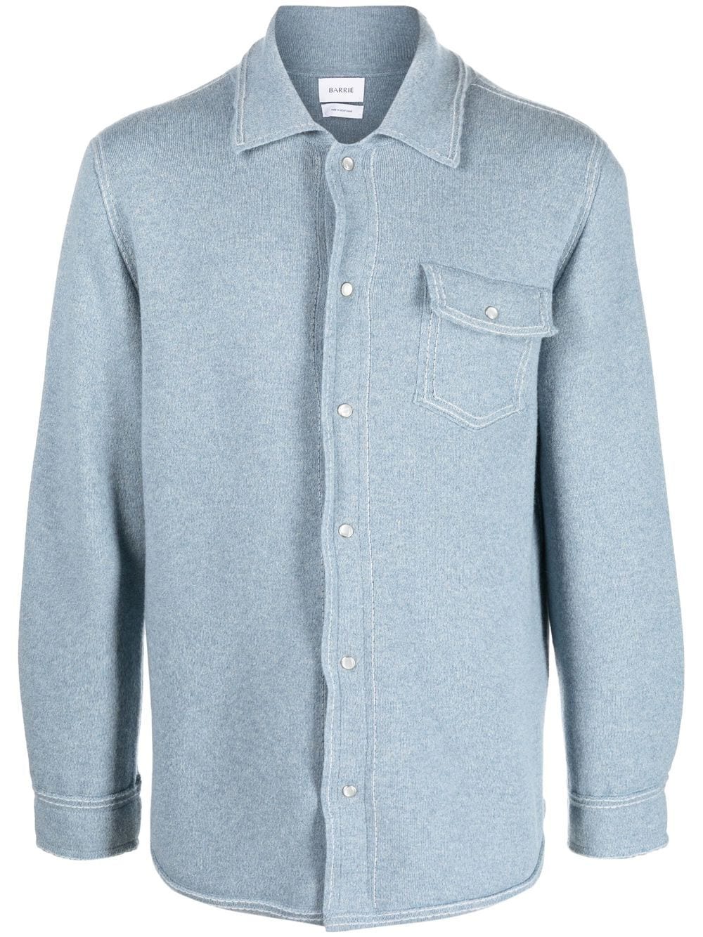Barrie Long-sleeve Cashmere Shirt In Blue