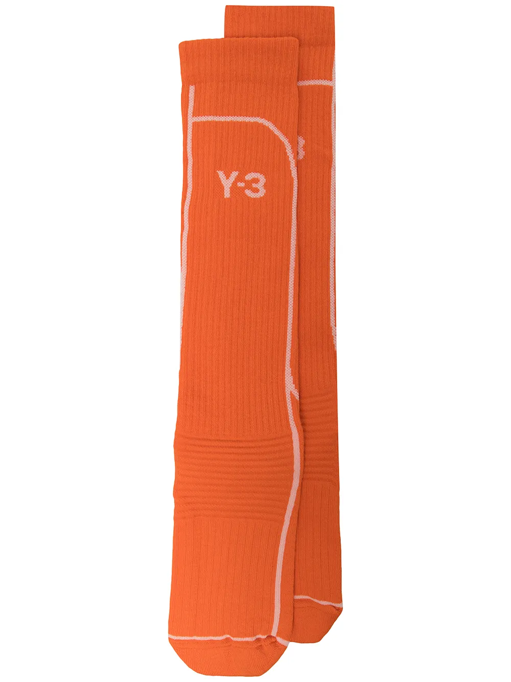 

Y-3 calcetines con logo en intarsia - Naranja