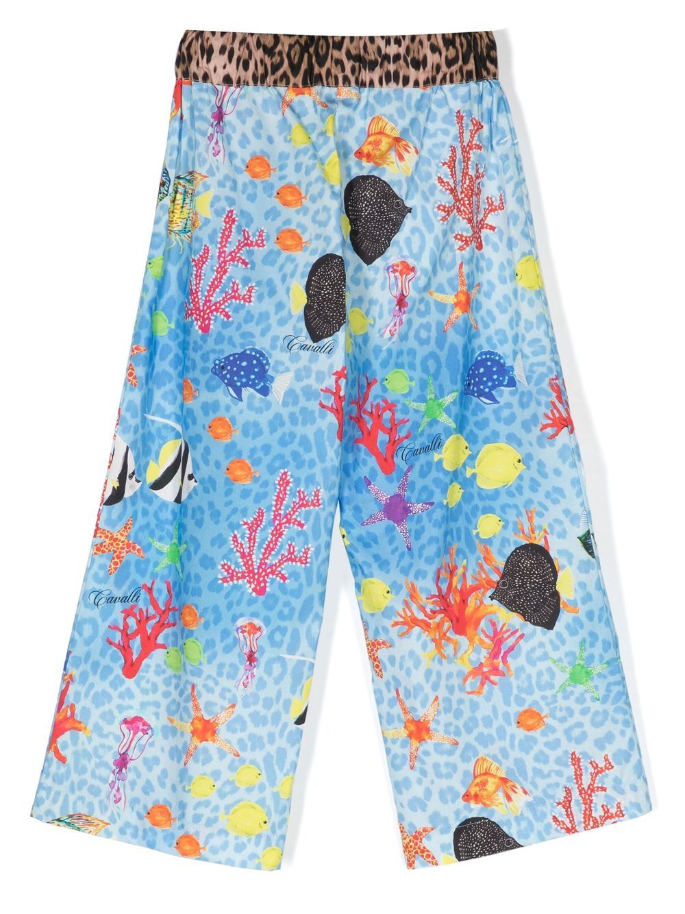 Roberto Cavalli Junior Broek met print - Blauw