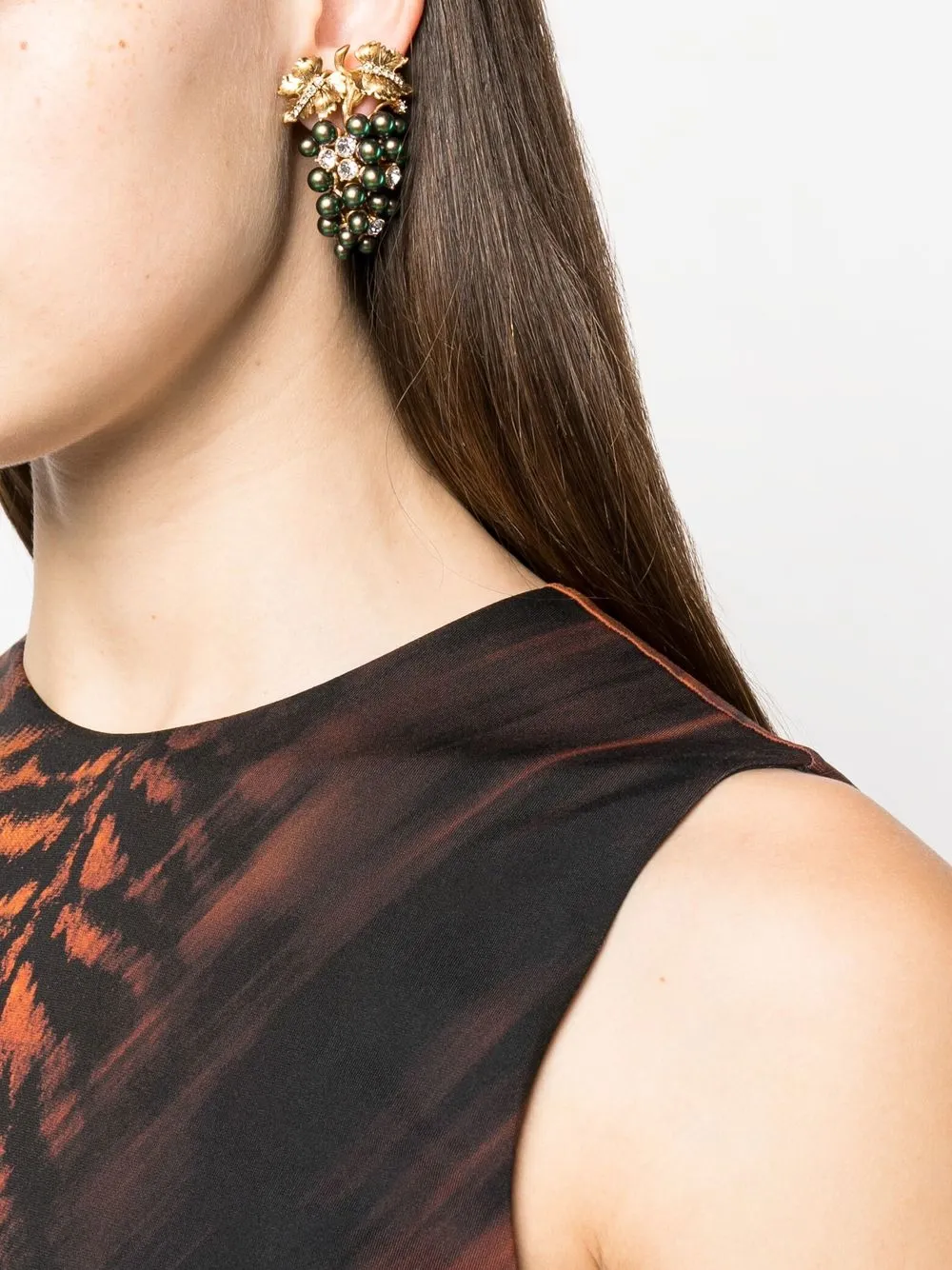 Roberto Cavalli Oorbellen verfraaid met kristallen - Goud