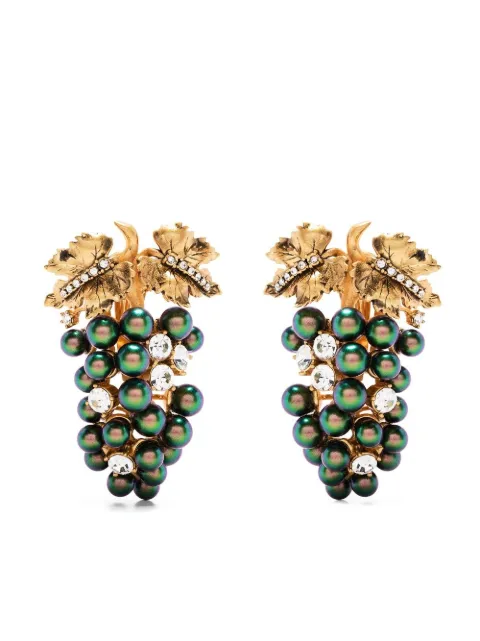 Roberto Cavalli Par de brincos com cristais