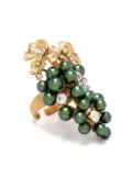 Roberto Cavalli Grape crystal-embellished ring - Gold