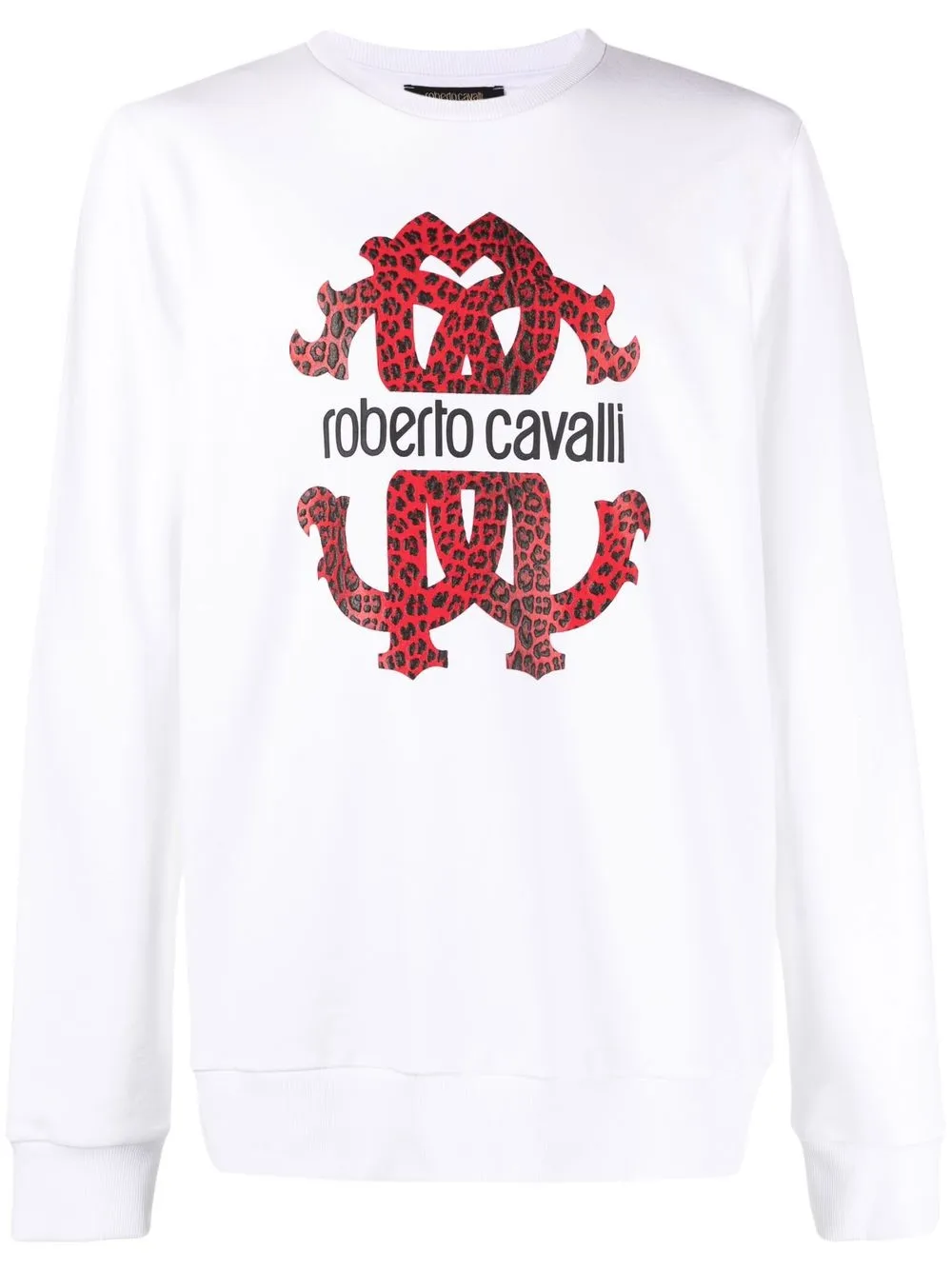 

Roberto Cavalli logo-print long-sleeve sweatshirt - White