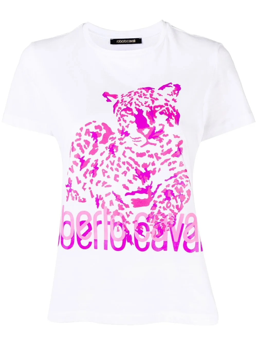 

Roberto Cavalli playera manga corta con estampado gráfico - Blanco