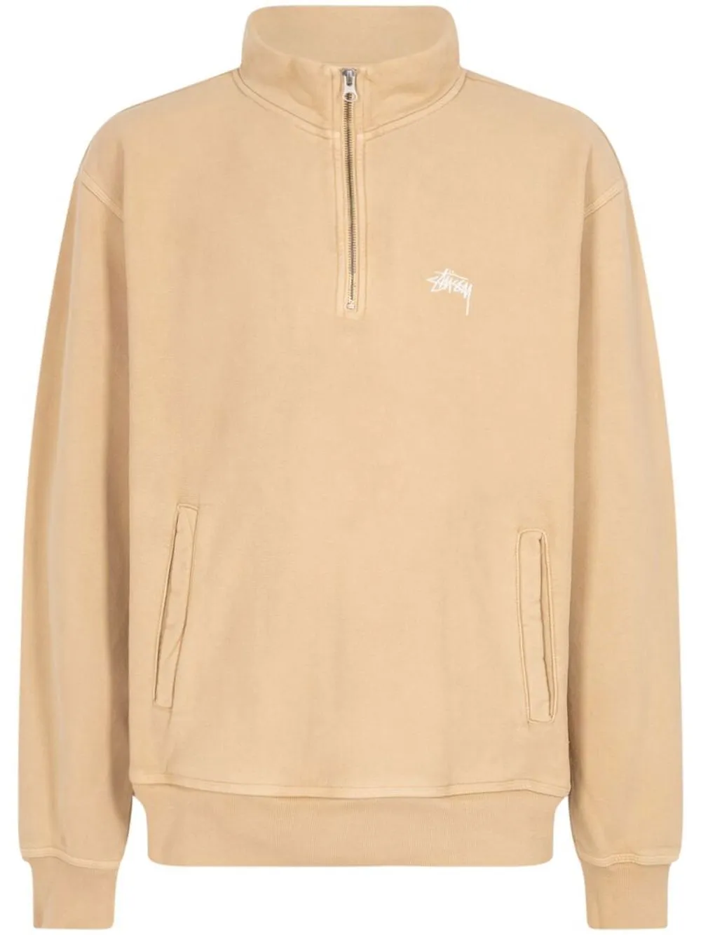 Stock logo mock-neck sweatshirt