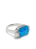 Stephen Webster 18kt white gold Deco Wide Twister turquoise diamond ring - Silver