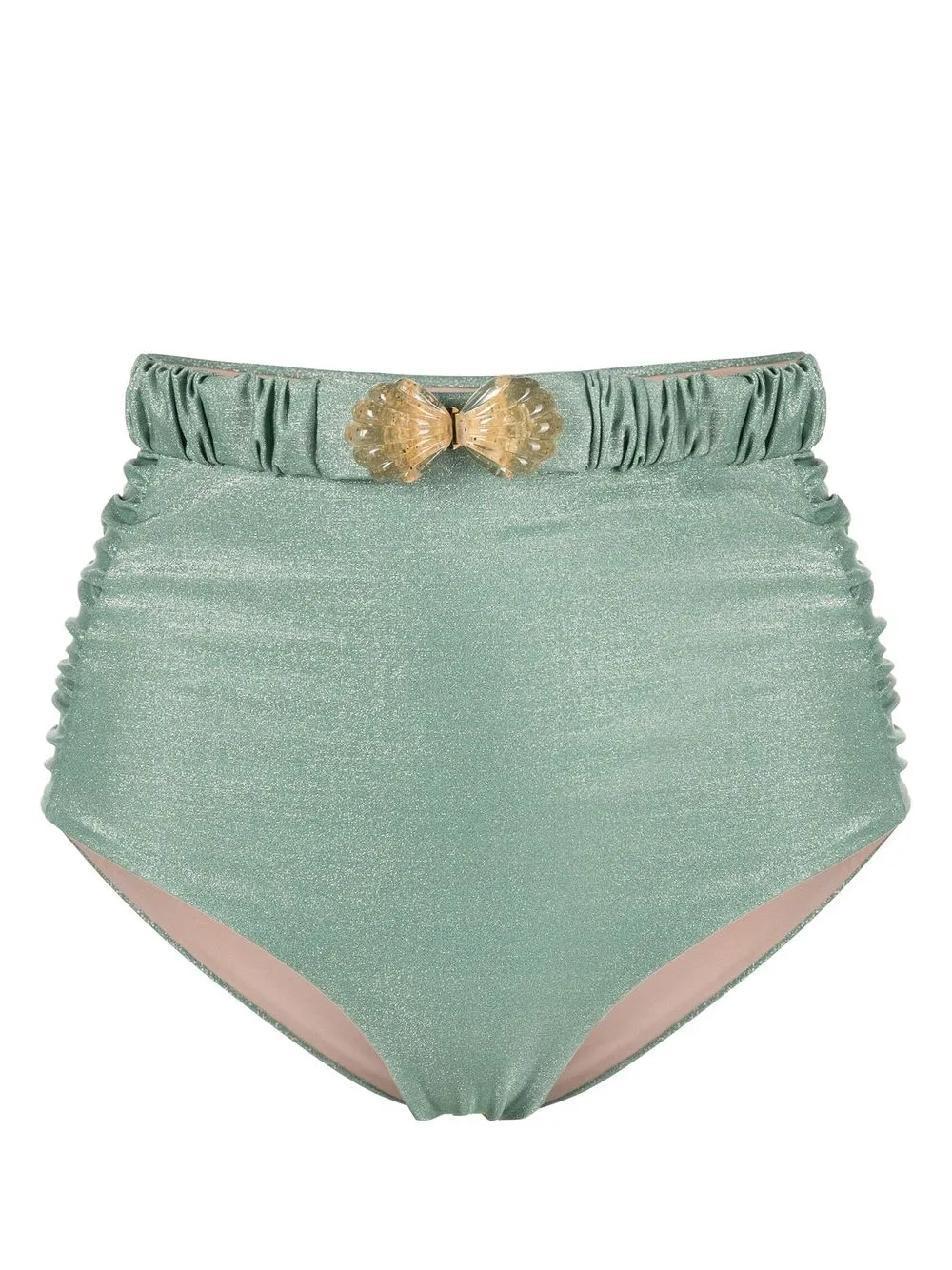 

Johanna Ortiz Zulu high-waisted bikini bottoms - Green