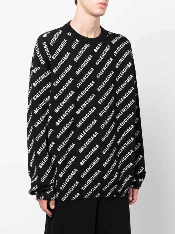 Balenciaga Mini Allover Logo Jumper - Farfetch