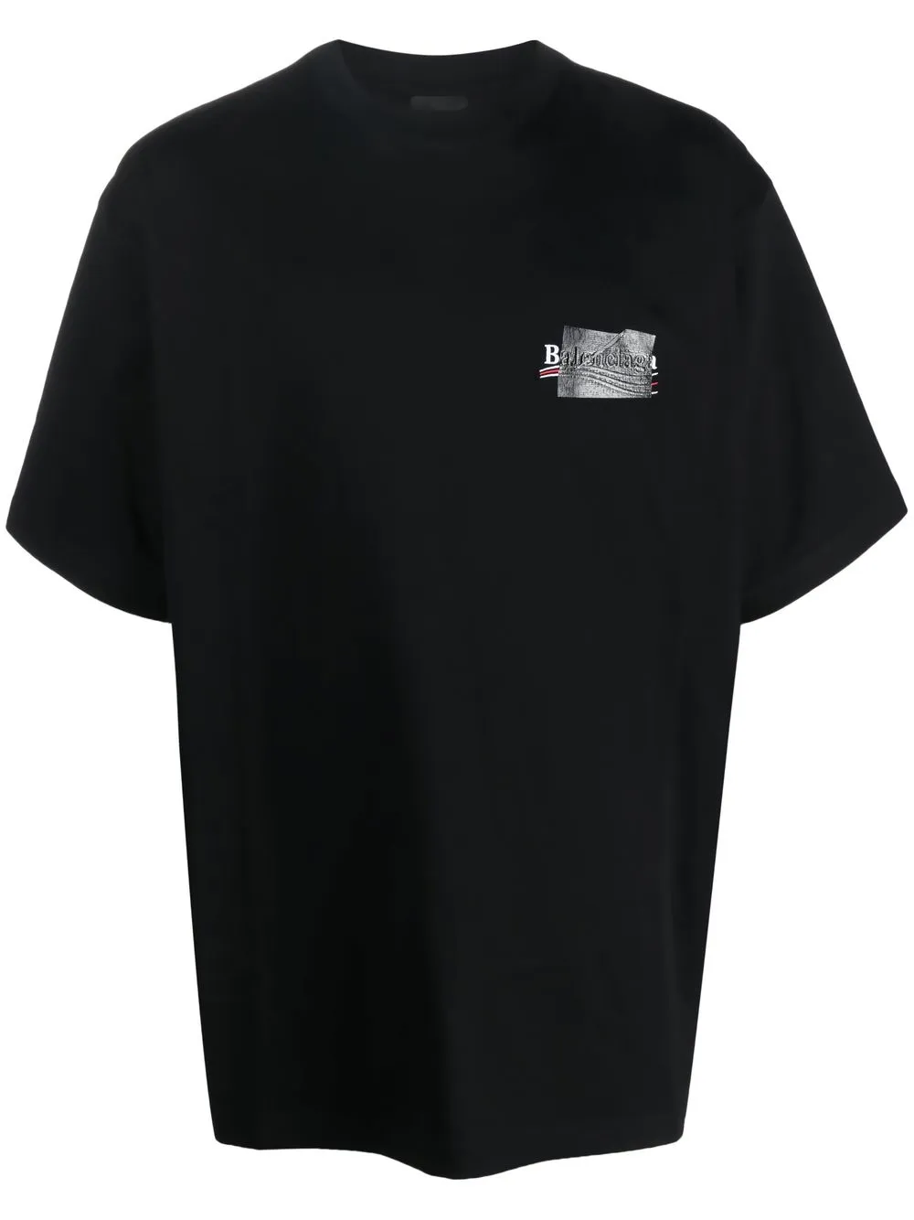 

Balenciaga playera con logo Political Campaign - Negro