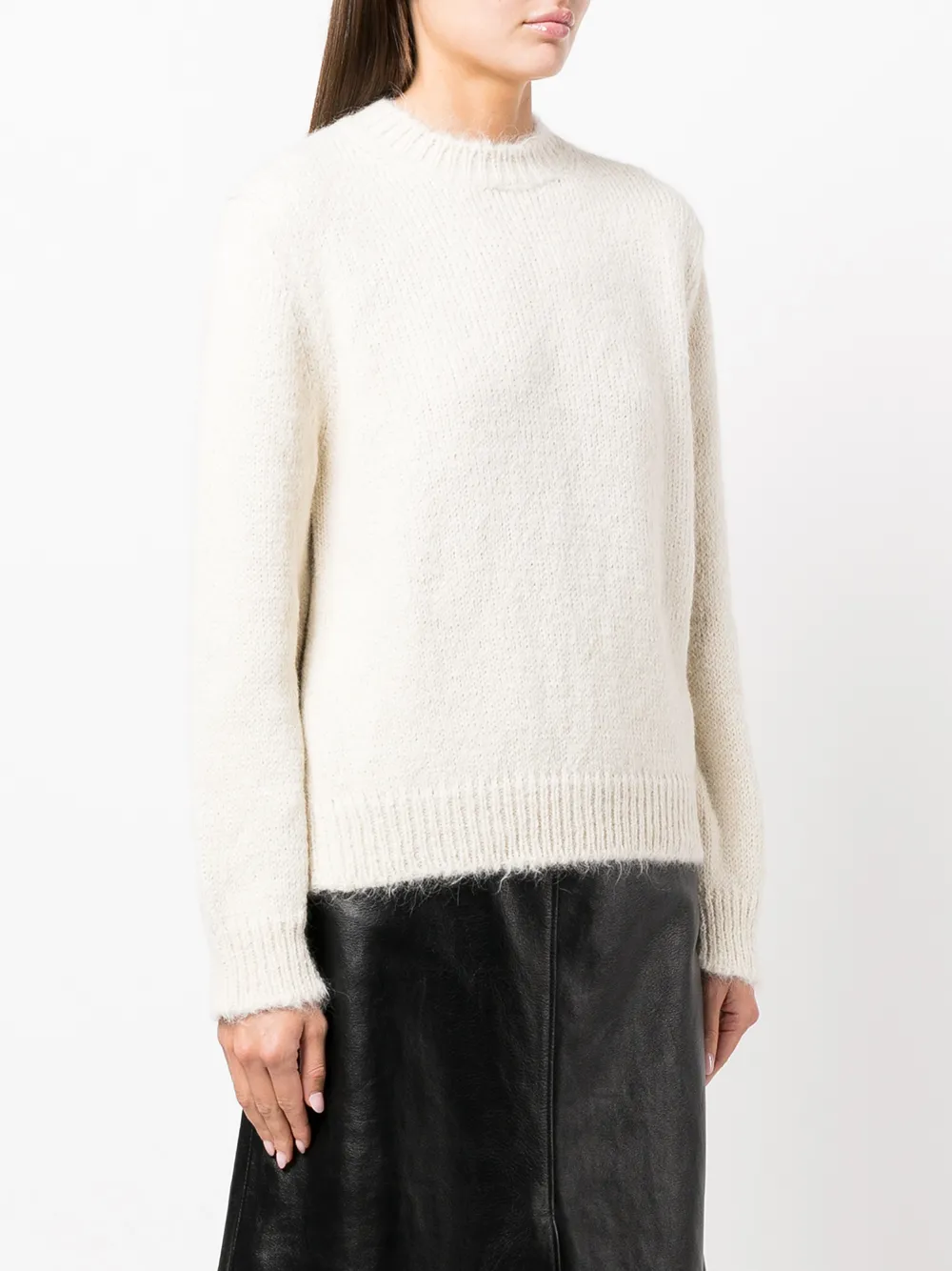 Jil Sander Trui met ronde hals Beige
