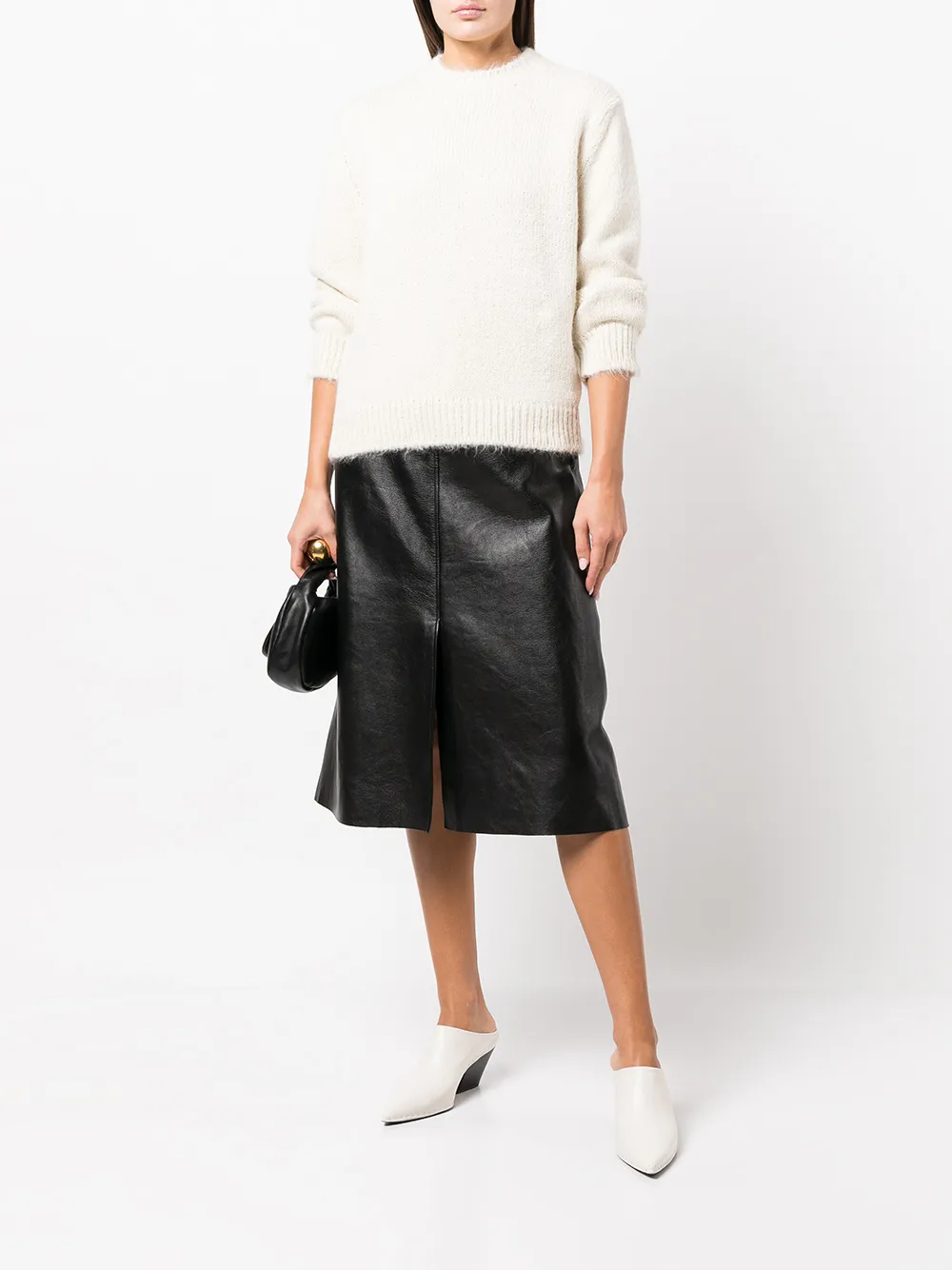 Jil Sander Trui met ronde hals Beige