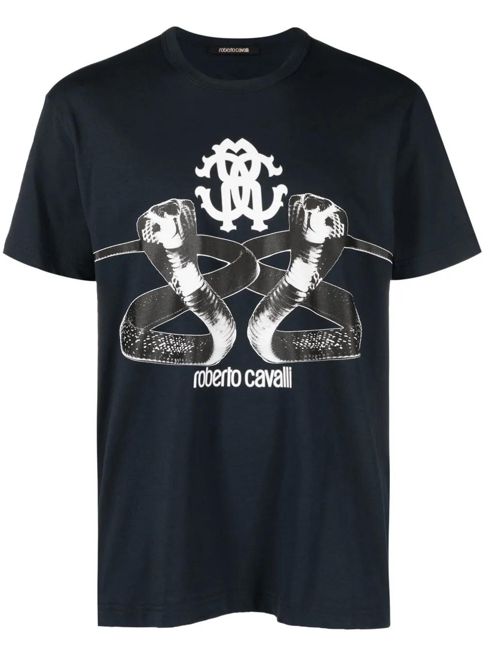

Roberto Cavalli graphic-print short-sleeve T-shirt - Blue