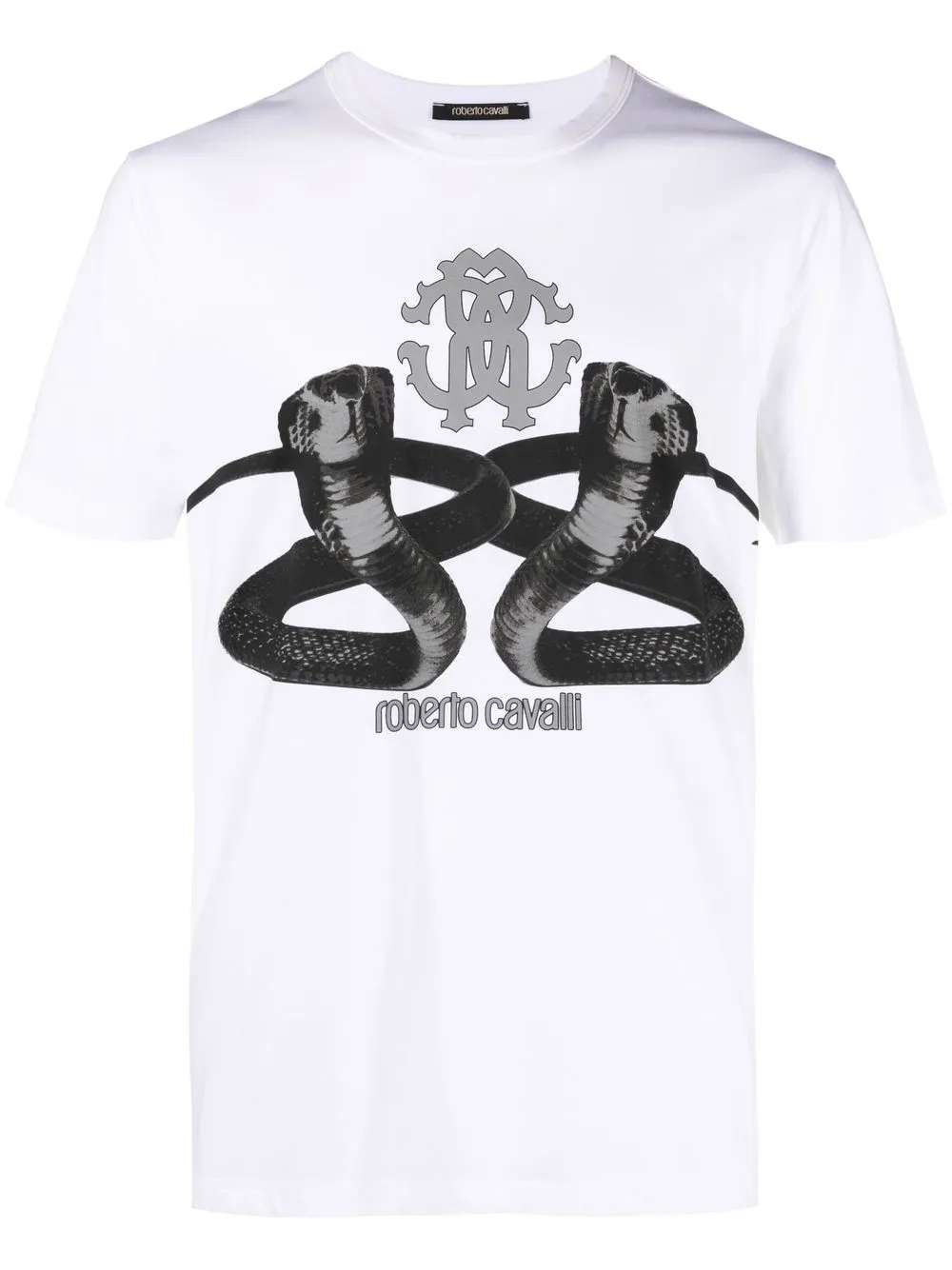 

Roberto Cavalli graphic-print short-sleeve T-shirt - White