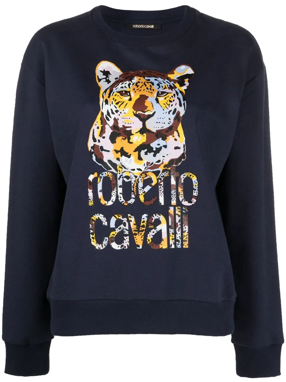 

Roberto Cavalli graphic-print long-sleeve sweatshirt - Blue
