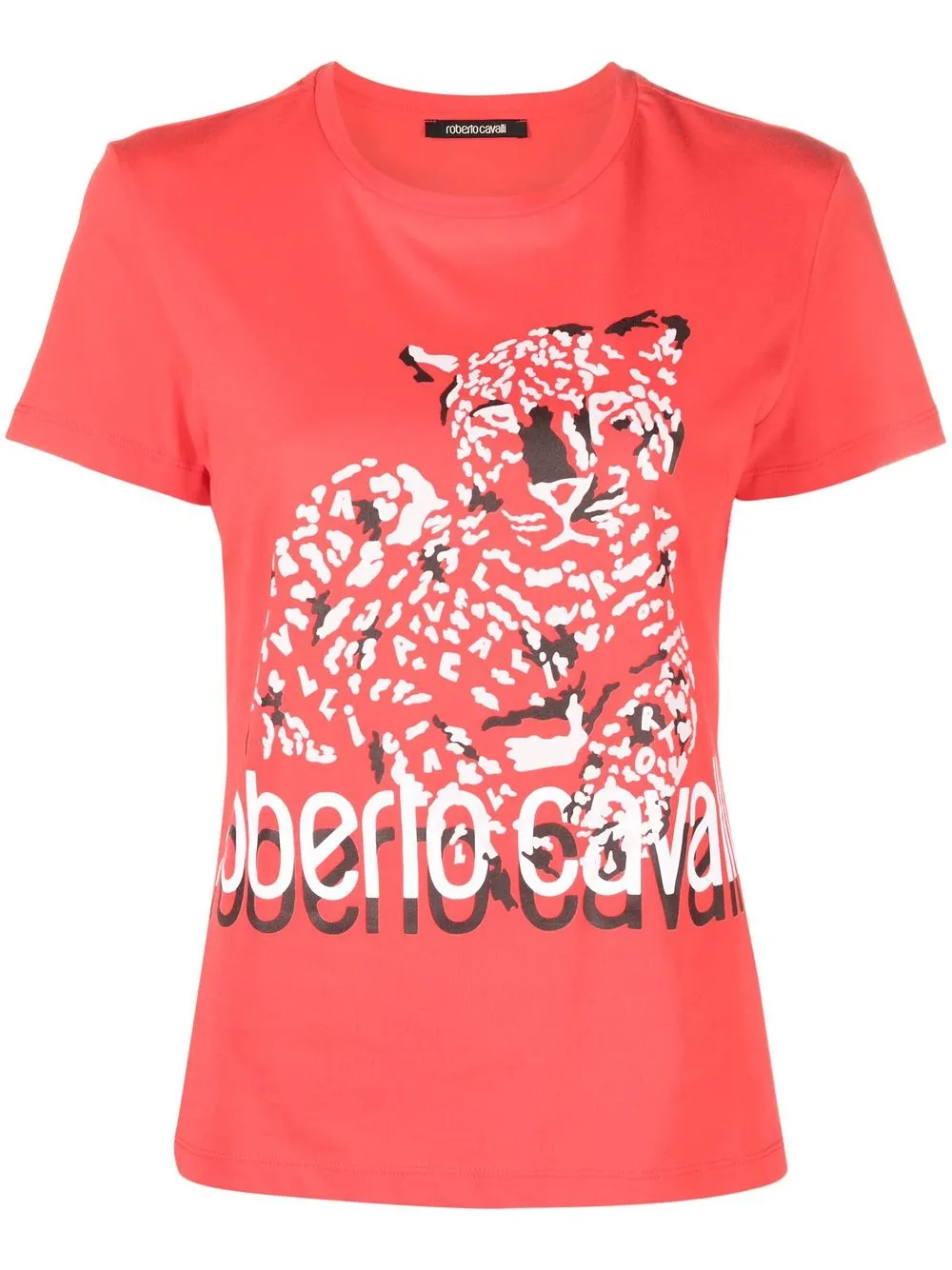 

Roberto Cavalli graphic-print short-sleeved T-shirt - Red