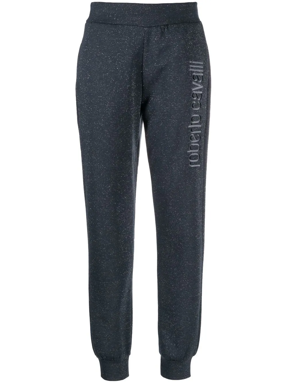 

Roberto Cavalli embroidered-logo metallic-thread trackpants - Grey