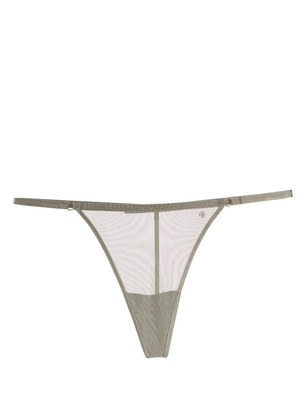 

ANINE BING tanga Pearl con panel transparente - Verde