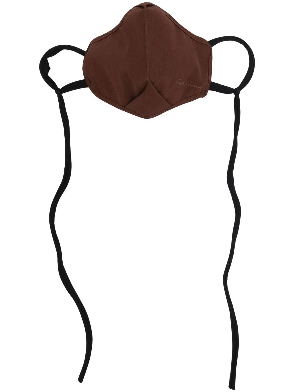 

Rick Owens cotton face mask - Brown