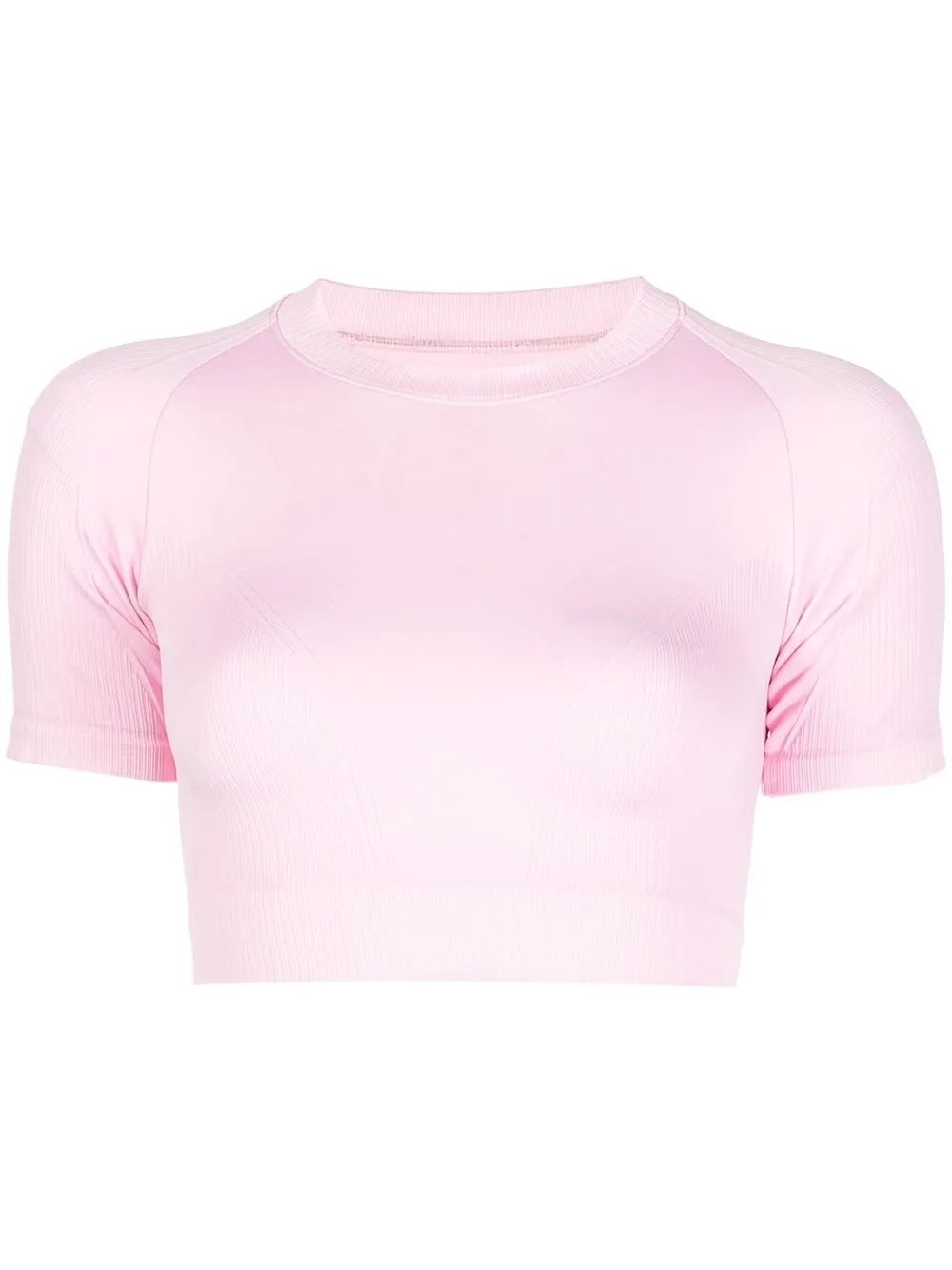 

ALALA cropped ribbed-detail T-shirt - Pink