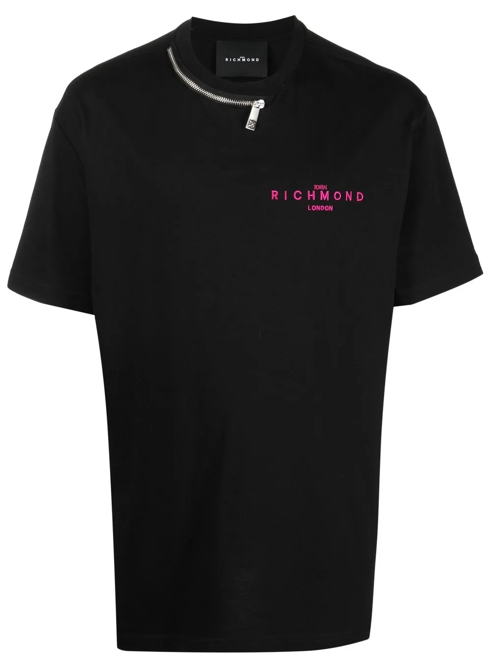 

John Richmond playera con logo estampado - Negro