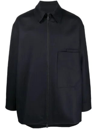 Studio Nicholson long-sleeve Wool Shirt Jacket - Farfetch Studio Nicholson long-sleeve Wool Shirt Jacket - Farfetch