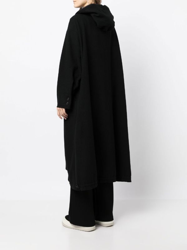 Yohji Yamamoto zip-up Hooded Coat - Farfetch