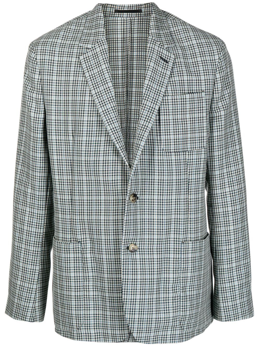 

Paul Smith blazer con botones y cuadros estampados - Verde