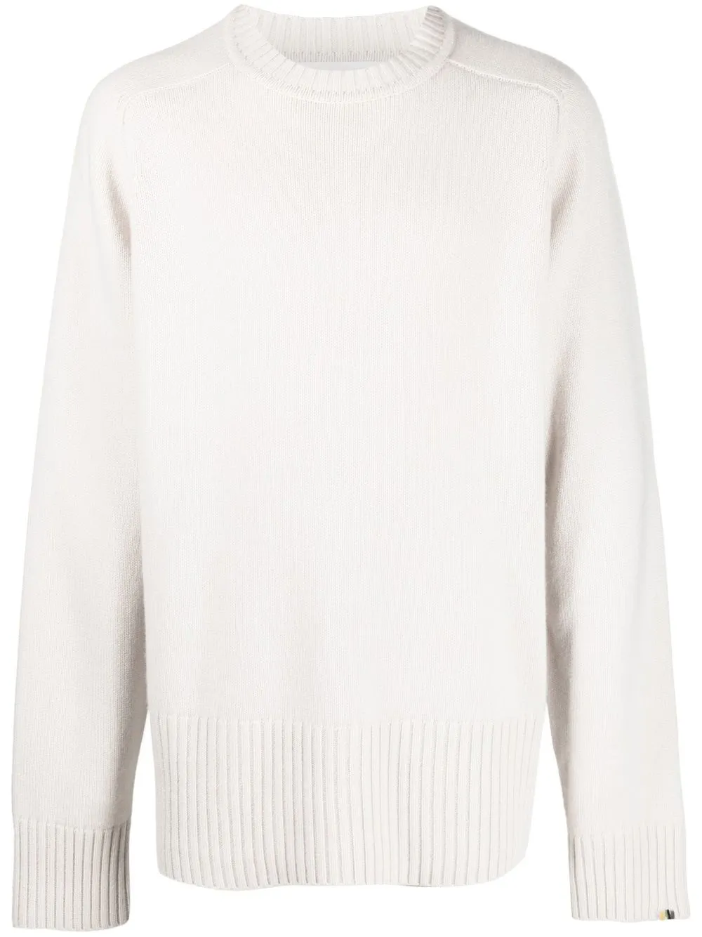 extreme cashmere ribbed-trim cashmere jumper - Grey