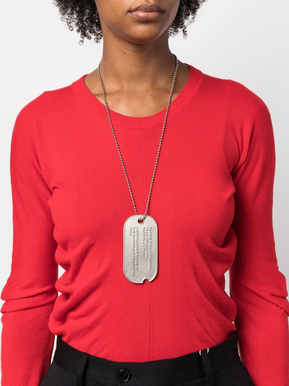 MM6 Maison Margiela Halsketting met logoplakkaat - Zilver