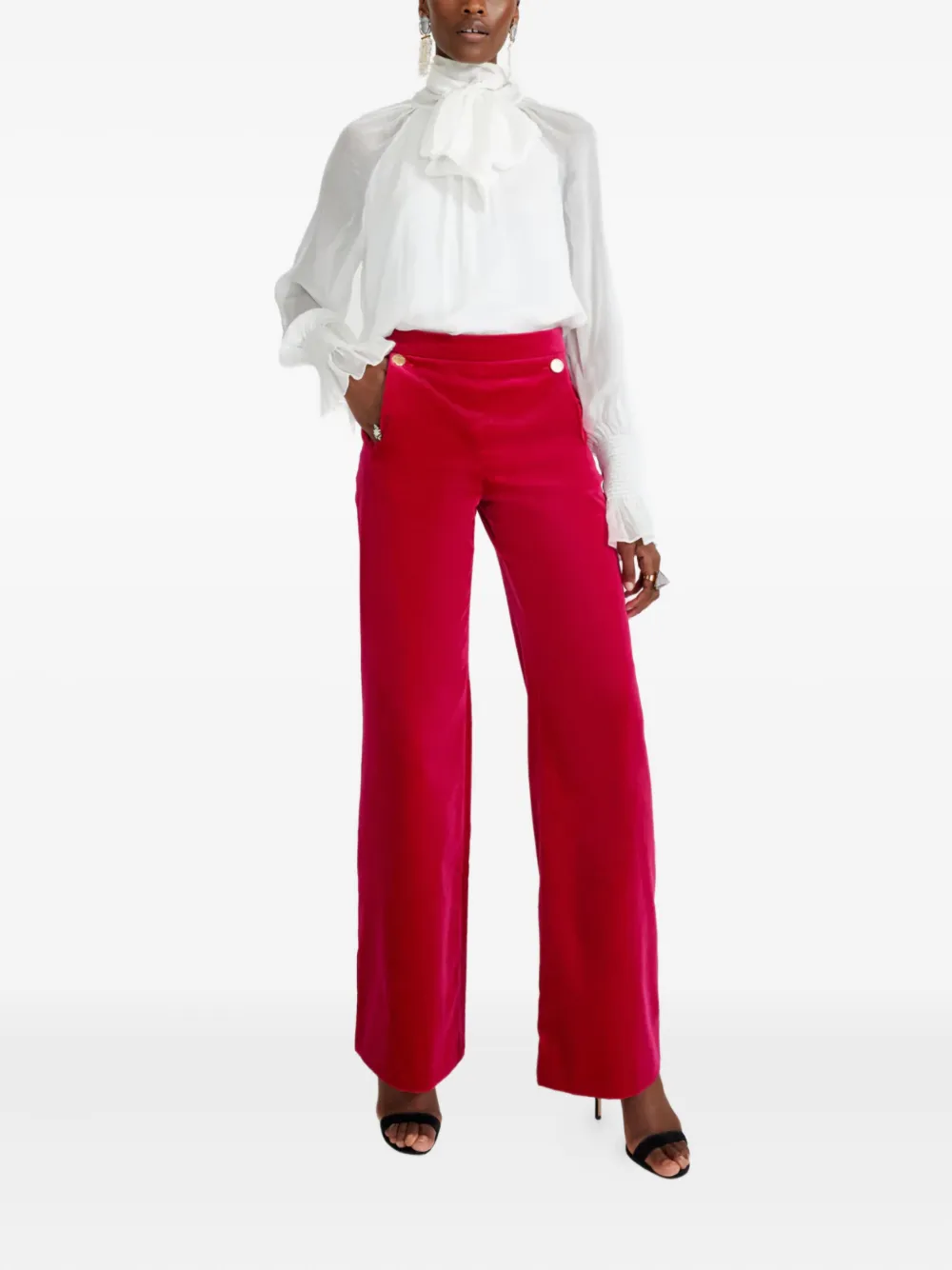 Temperley London Fluwelen broek - Roze