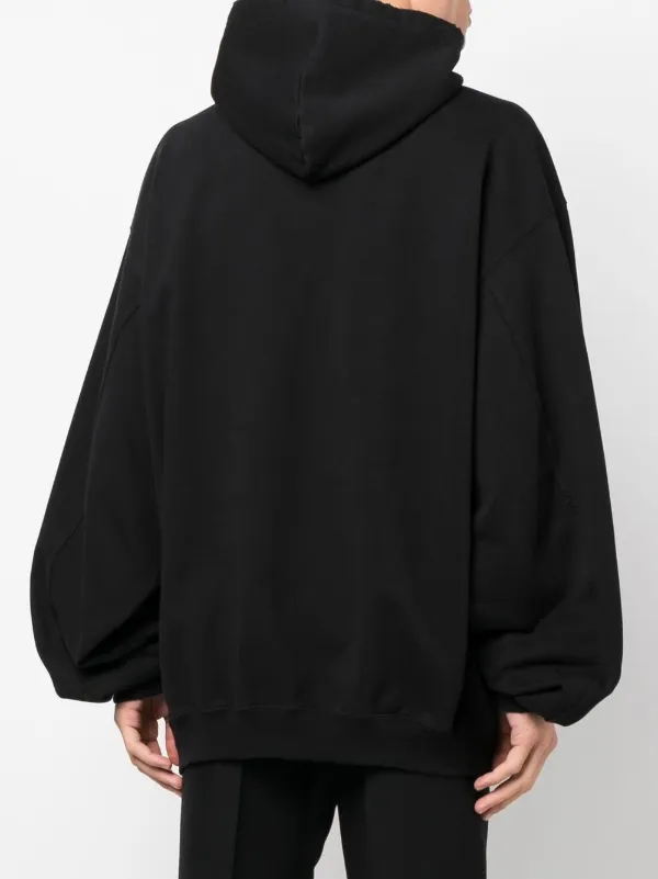 Balenciaga Destroyed Hoodie Black, Men's Fashion, Coats, Jackets