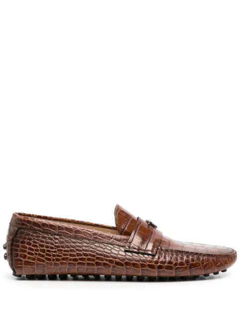 Roberto Cavalli mocasines con efecto de piel de cocodrilo en relieve