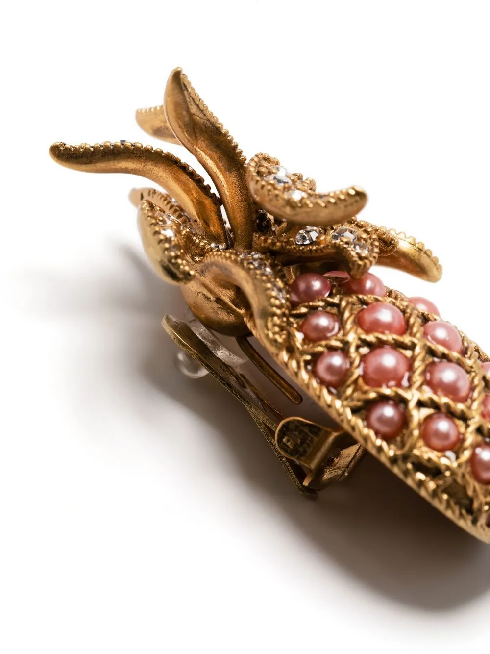Roberto Cavalli Ananas-motif Clip-on Earrings