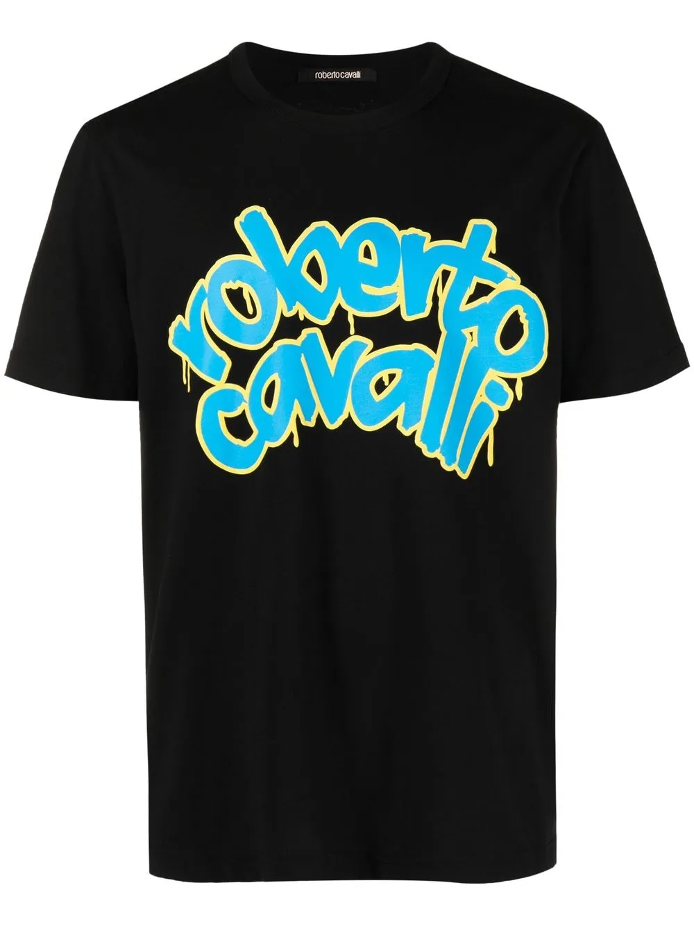 

Roberto Cavalli graffiti-logo print T-shirt - Black