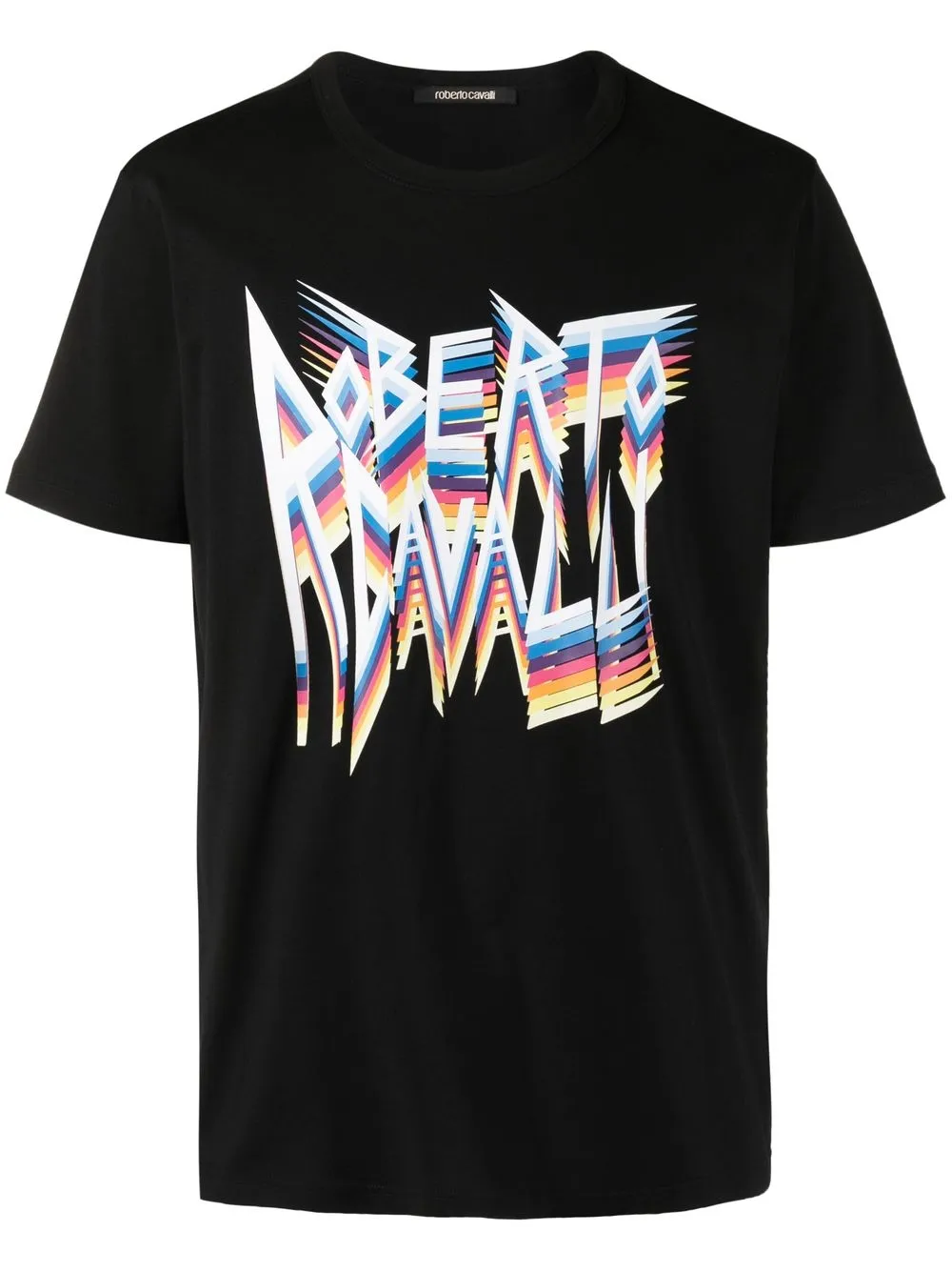 

Roberto Cavalli graffiti-logo print T-shirt - Black