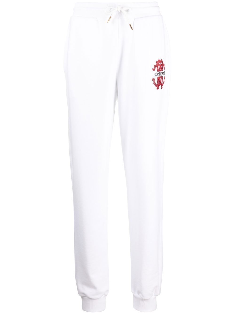 Roberto Cavalli logo-print track pants - White