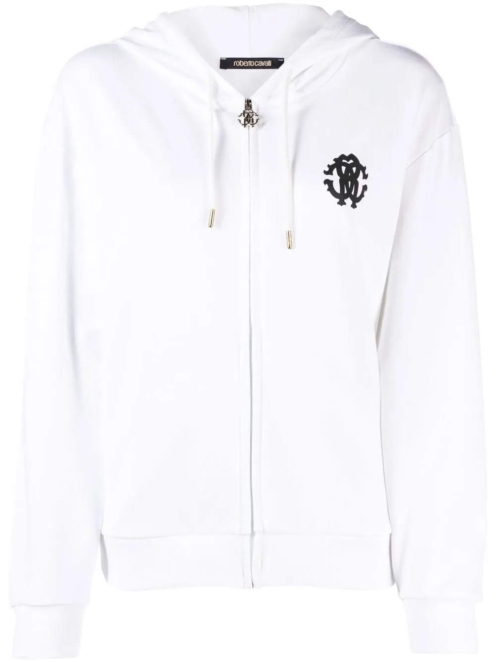 

Roberto Cavalli logo-print zip-up hoodie - White
