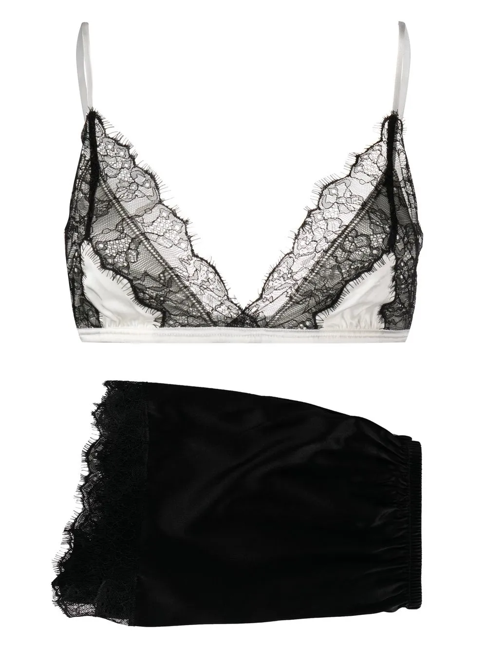 

Sleeping with Jacques Julia bralette and boxer set - Black