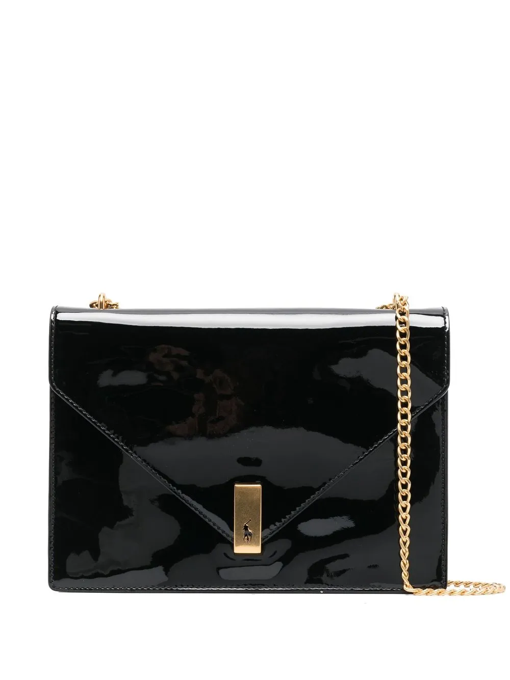 

Polo Ralph Lauren logo-plaque leather shoulder bag - Black